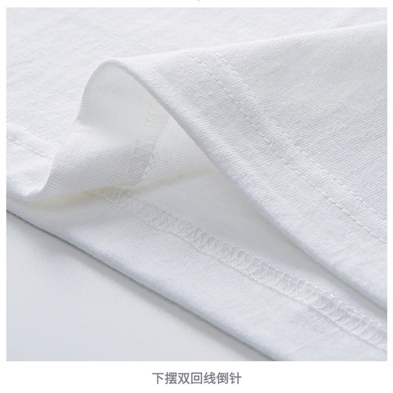 Men's Cotton Short Sleeve T-Shirt - Heavyweight, Hong Kong Style, Fashion Brand, Plus Size, Loose Fit, Round Neck, Printed Graphic Tee, Casual Bottoming Shirt showcase 5