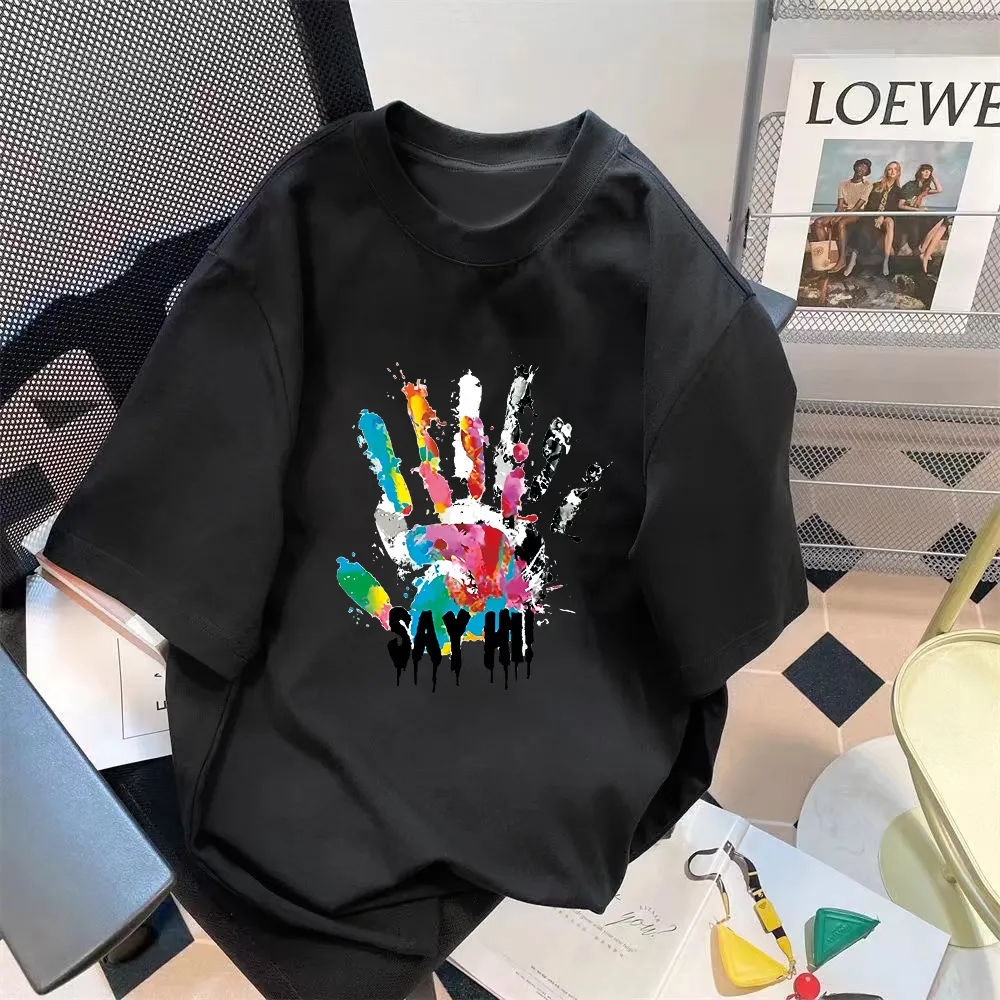 Men's Summer Short Sleeve T-Shirt with Bear Print - Casual Loose Fit Graphic Tee Top for Men and Teens thumbnail 8