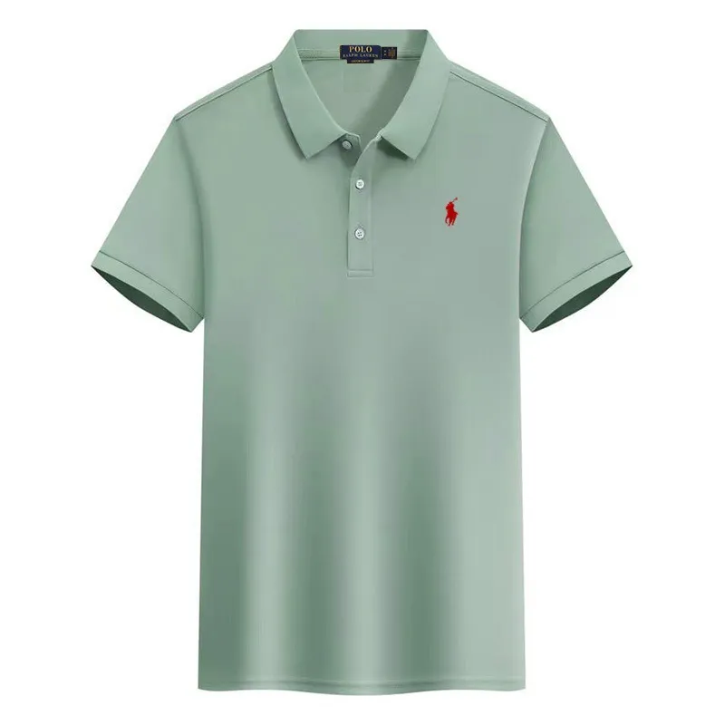 Men's Polo Shirt Short Sleeve European Size RL Embroidered Pony Logo T-Shirt | Casual Lapel Top for Men thumbnail 8
