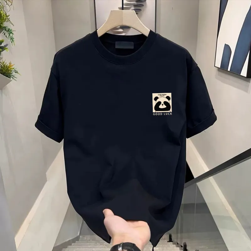 Men's Summer Ice Silk T-Shirt - Short Sleeve Crewneck Casual Top - Breathable, Lightweight, Trendy Base Layer for Hot Weather thumbnail 1