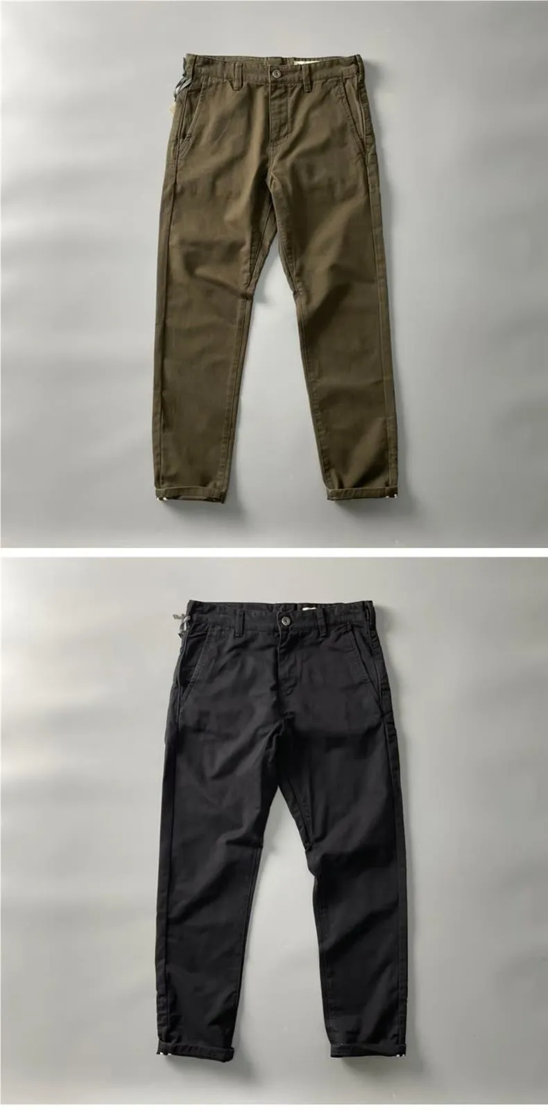 Men's Heavyweight Cotton Cargo Pants, Vintage Washed Multi-Pocket Relaxed Fit Straight Leg Work Trousers for Casual Wear showcase 5