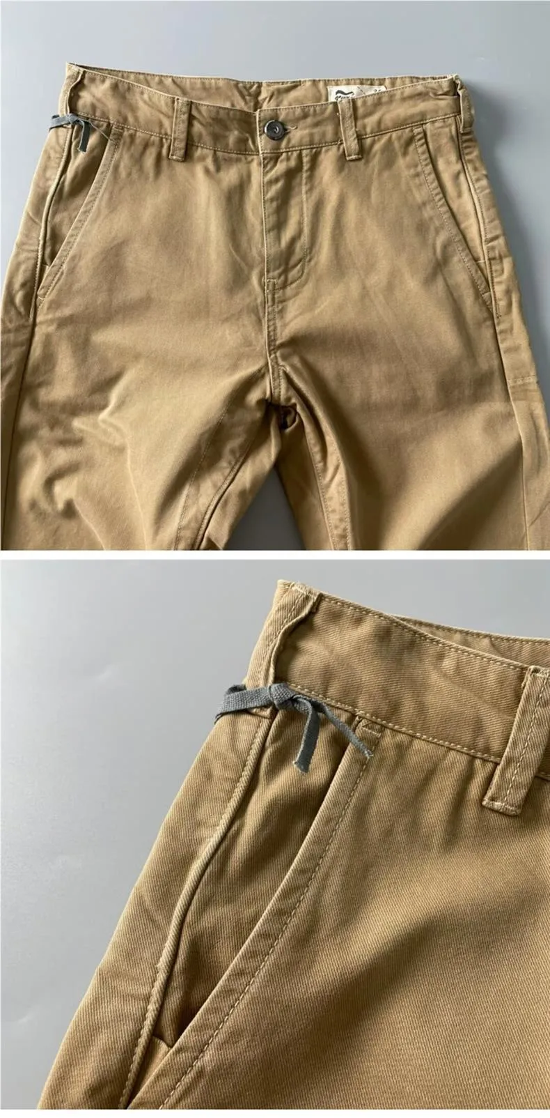 Men's Heavyweight Cotton Cargo Pants, Vintage Washed Multi-Pocket Relaxed Fit Straight Leg Work Trousers for Casual Wear showcase 9