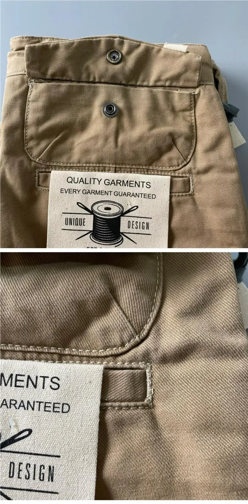 Men's Heavyweight Cotton Cargo Pants, Vintage Washed Multi-Pocket Relaxed Fit Straight Leg Work Trousers for Casual Wear showcase 13