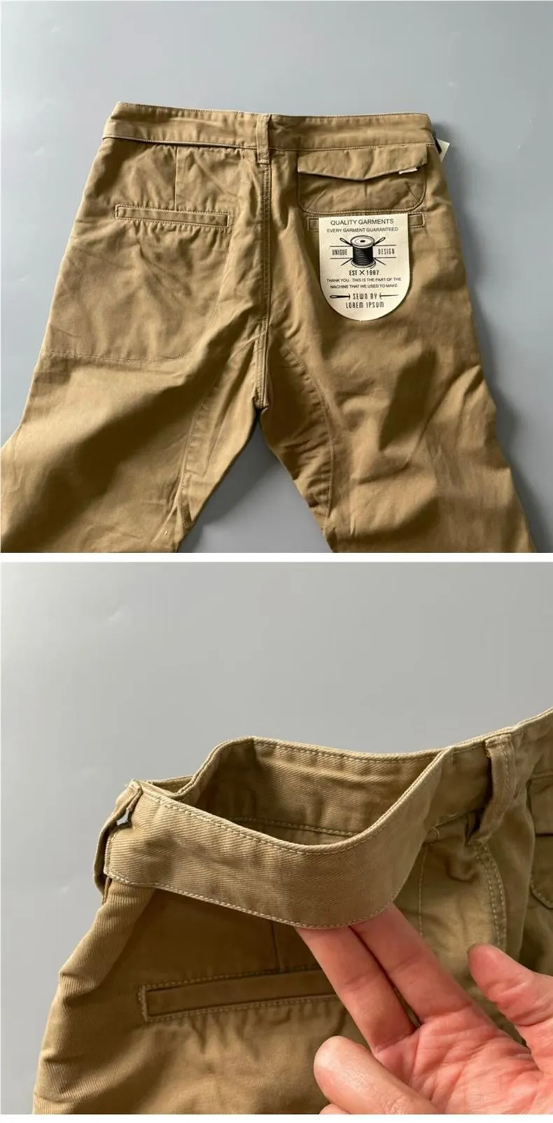 Men's Heavyweight Cotton Cargo Pants, Vintage Washed Multi-Pocket Relaxed Fit Straight Leg Work Trousers for Casual Wear showcase 14