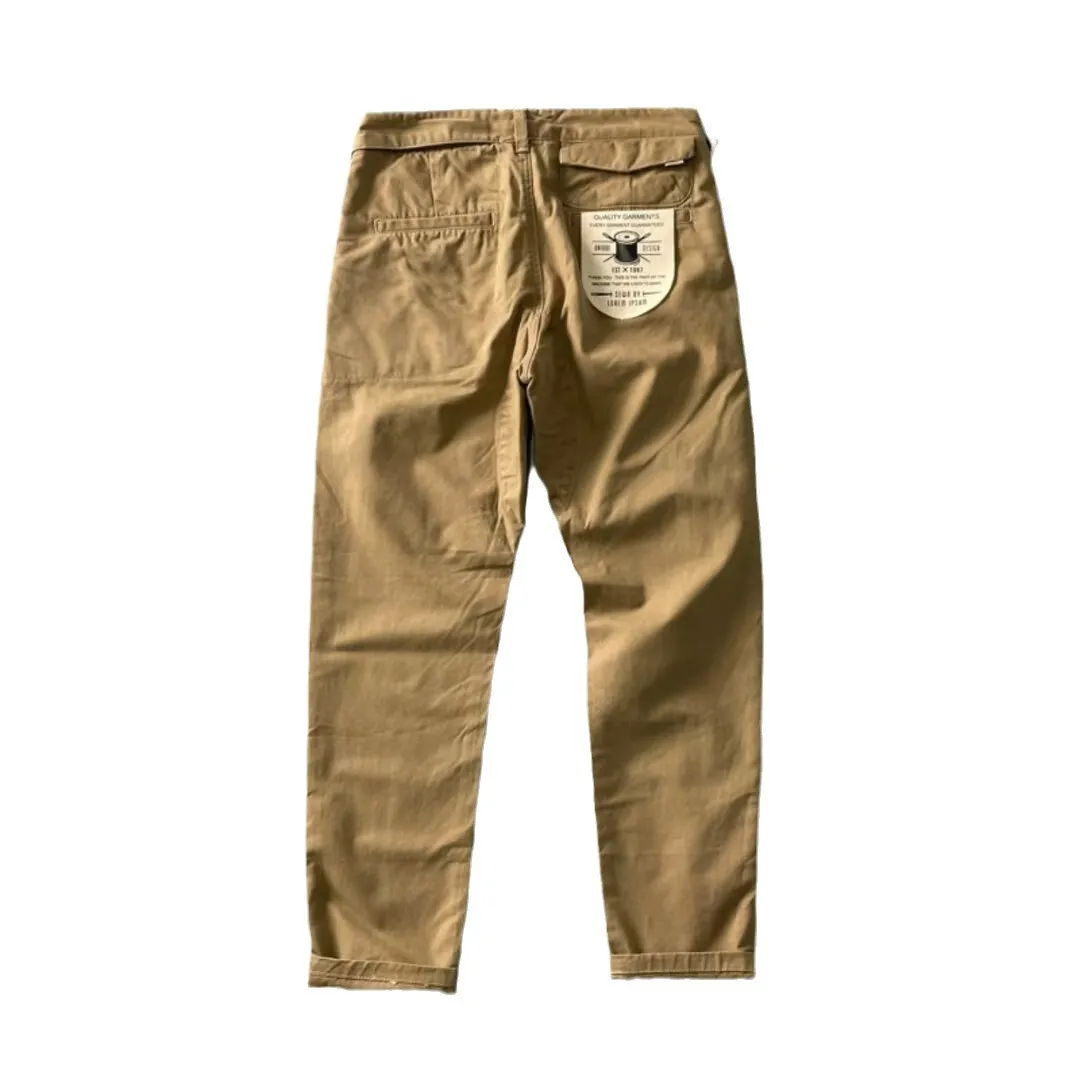 Men's Heavyweight Cotton Cargo Pants, Vintage Washed Multi-Pocket Relaxed Fit Straight Leg Work Trousers for Casual Wear thumbnail 5