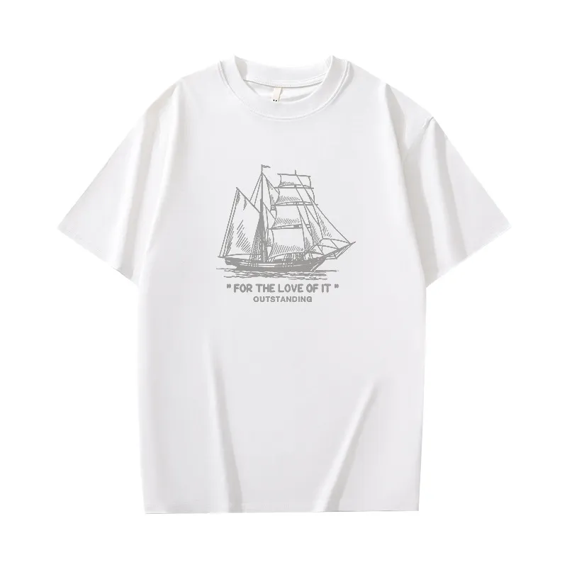 Men's Short Sleeve Cotton T-Shirt - Casual Loose Fit Trendy Graphic Tee Plus Size Top for Youth and Couples showcase 6
