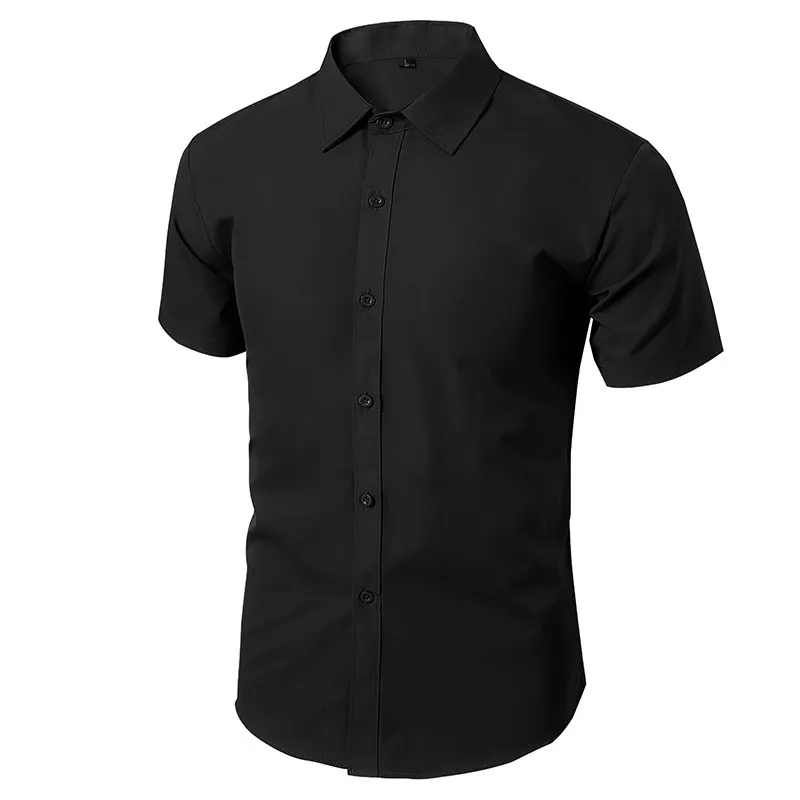 Men's White Long Sleeve Dress Shirt - Non-Iron Slim Fit Business Casual Korean Style Professional Work Shirt for Men thumbnail 9