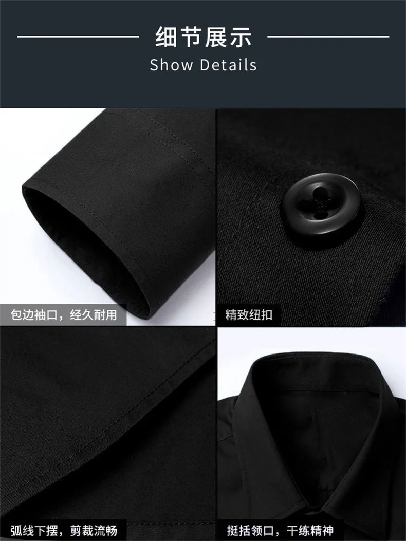Men's White Long Sleeve Dress Shirt - Non-Iron Slim Fit Business Casual Korean Style Professional Work Shirt for Men showcase 15