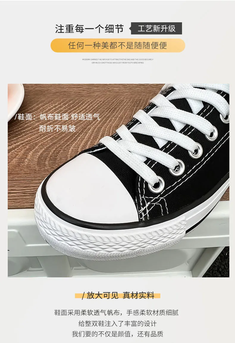 Women's Canvas Sneakers 2025 Spring Autumn Classic Korean Style White Shoes Student Casual Sneakers Couple Style Men's Shoes Wholesale showcase 6