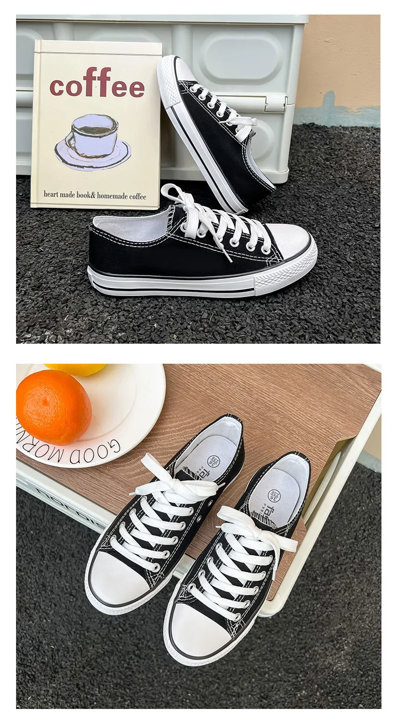 Women's Canvas Sneakers 2025 Spring Autumn Classic Korean Style White Shoes Student Casual Sneakers Couple Style Men's Shoes Wholesale showcase 9