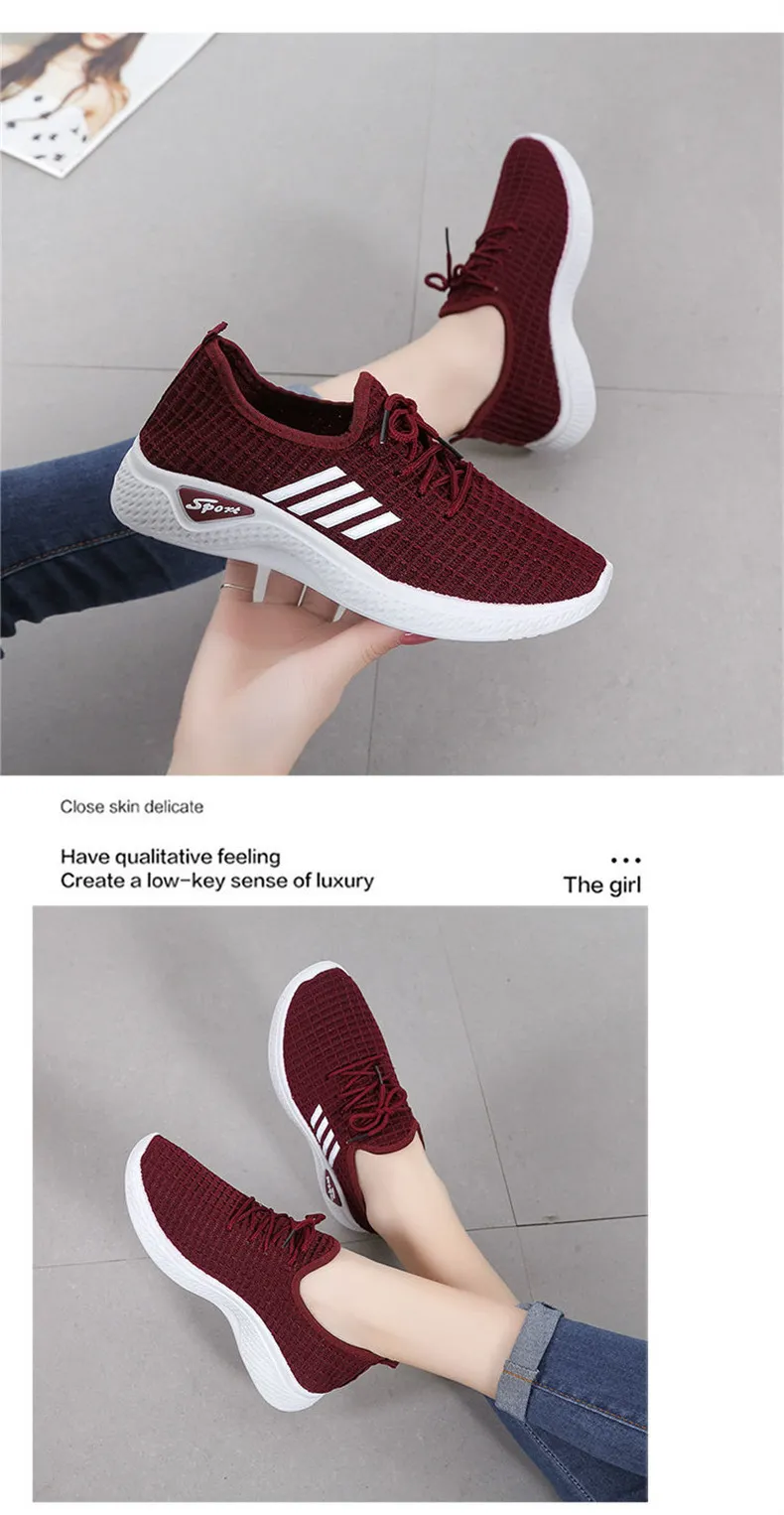 Women's Casual Sports Shoes - Spring/Summer Soft Sole Student Running Shoes - Low Top Fashion Sneakers for Women showcase 13