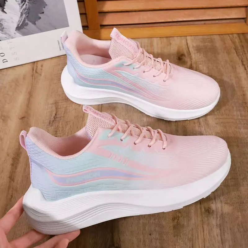 Women's Ultra Light Running Shoes - 2025 Spring/Autumn Breathable Sneakers, Shock Absorption, Soft Sole, Student Athletic Footwear thumbnail 6