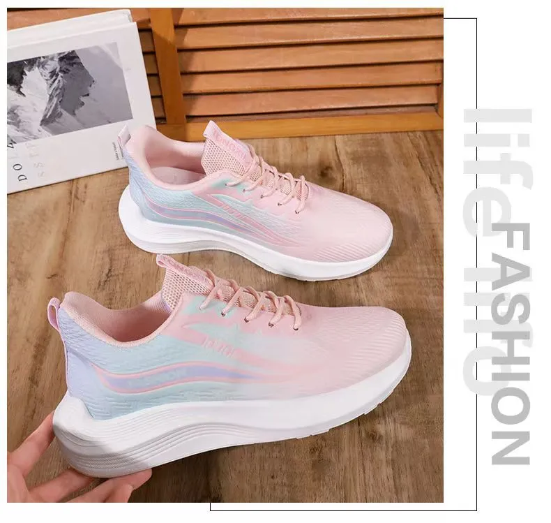 Women's Ultra Light Running Shoes - 2025 Spring/Autumn Breathable Sneakers, Shock Absorption, Soft Sole, Student Athletic Footwear showcase 2