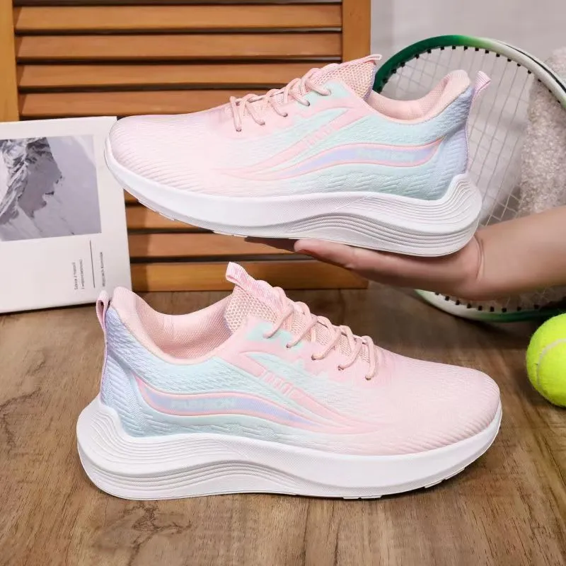 Women's Ultra Light Running Shoes - 2025 Spring/Autumn Breathable Sneakers, Shock Absorption, Soft Sole, Student Athletic Footwear thumbnail 2