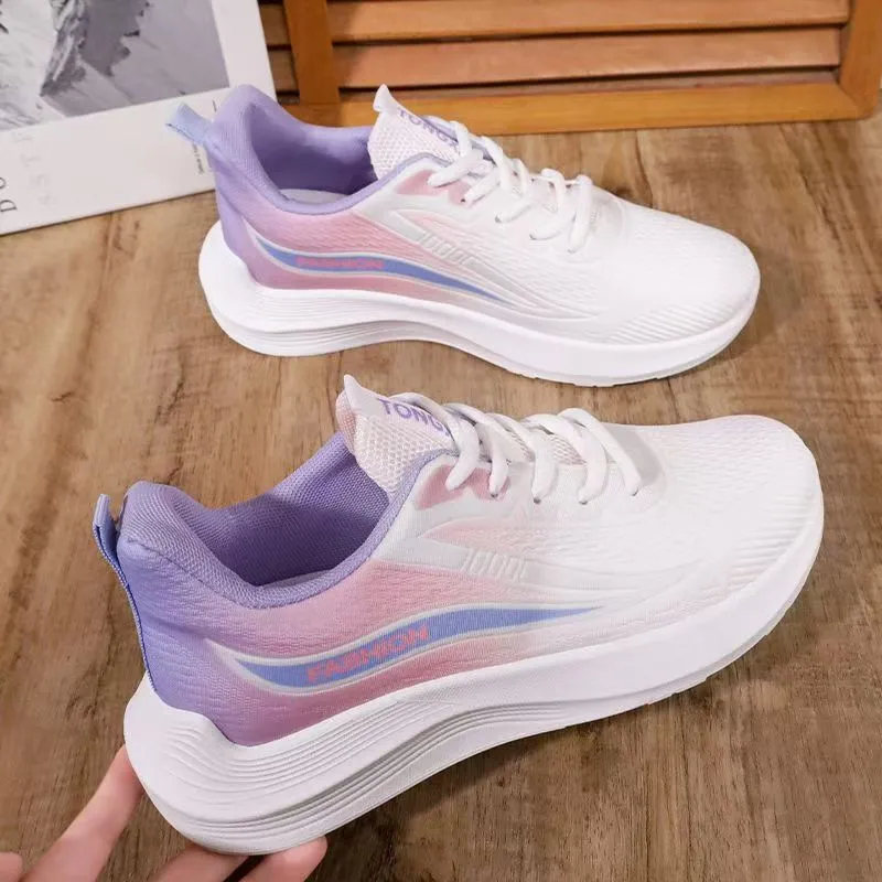 Women's Ultra Light Running Shoes - 2025 Spring/Autumn Breathable Sneakers, Shock Absorption, Soft Sole, Student Athletic Footwear thumbnail 9