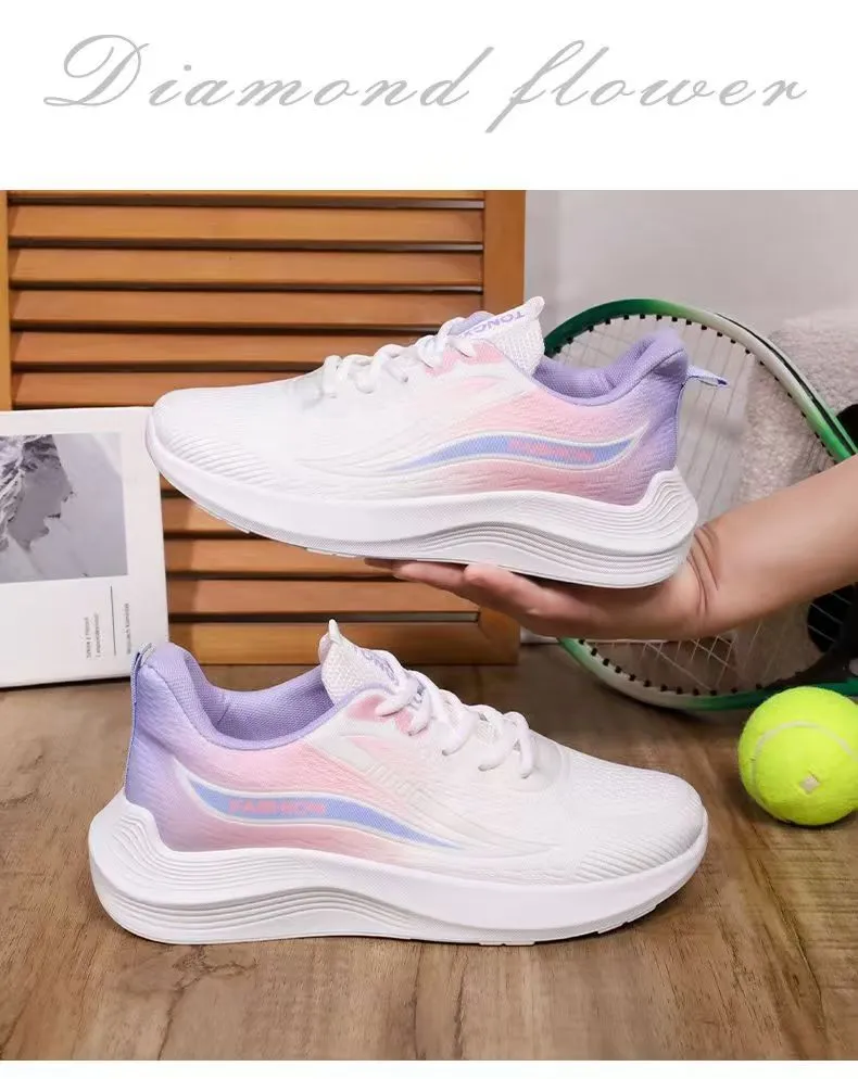Women's Ultra Light Running Shoes - 2025 Spring/Autumn Breathable Sneakers, Shock Absorption, Soft Sole, Student Athletic Footwear showcase 1