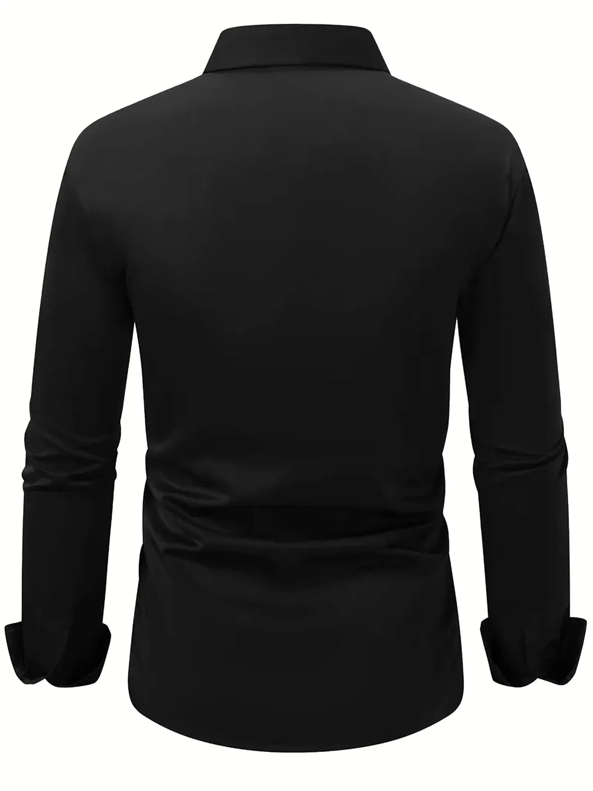 Men's Long Sleeve Dress Shirt Slim Fit Formal Business Casual Button Down Shirt Plus Size Workwear for Office Interview Wedding showcase 3