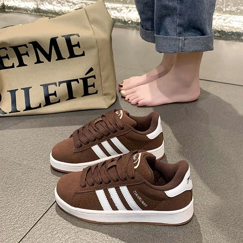 Women's Pink Bread Sneakers - 2025 Trendy Casual Student Shoes - Breathable, Easy to Match Sports Sneakers for Girls and Young Women thumbnail 9