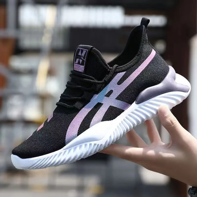 Men's Mesh Breathable Casual Shoes - Spring Autumn Low-Top Korean Style Trendy Versatile Sports Running Shoes Fashion Fly-Knit Sneakers showcase 8