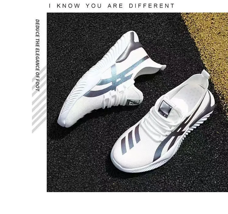 Men's Mesh Breathable Casual Shoes - Spring Autumn Low-Top Korean Style Trendy Versatile Sports Running Shoes Fashion Fly-Knit Sneakers showcase 7