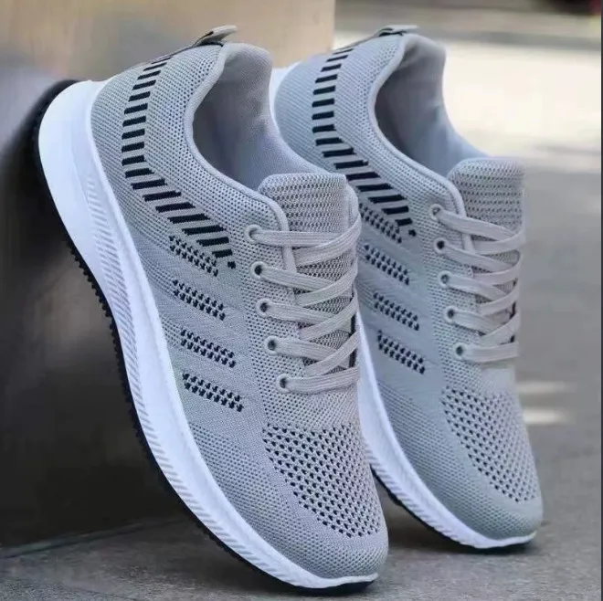 Men's Mesh Breathable Casual Shoes - Spring Autumn Low-Top Korean Style Trendy Versatile Sports Running Shoes Fashion Fly-Knit Sneakers thumbnail 7