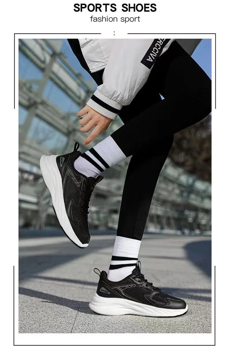 Men's Breathable Mesh Running Shoes - Lightweight Casual Sports Sneakers for Summer & Autumn - Trendy Fashion Footwear showcase 4
