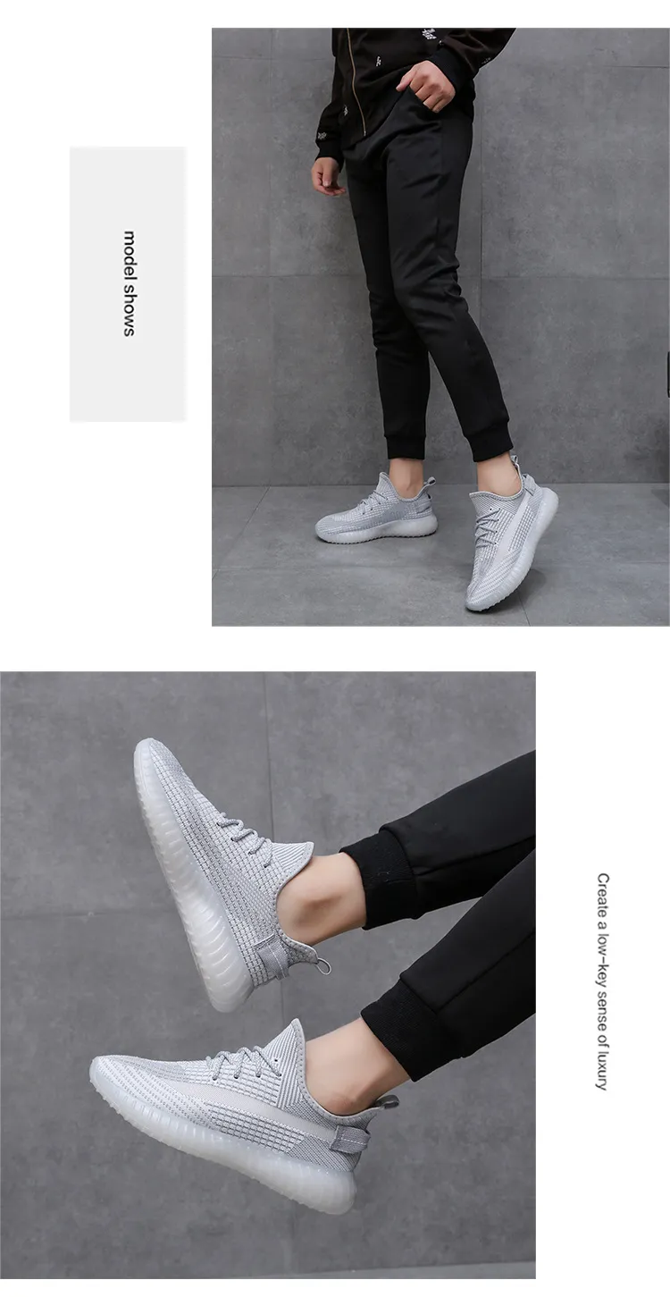 Men's and Women's Lightweight Breathable Fly-Knit Coconut Shoes - Large Size Casual Sports Sneakers for Summer - Couple Matching Style showcase 13