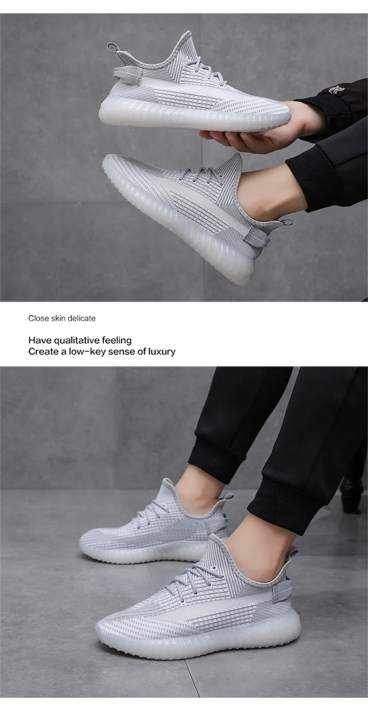 Men's and Women's Lightweight Breathable Fly-Knit Coconut Shoes - Large Size Casual Sports Sneakers for Summer - Couple Matching Style showcase 12