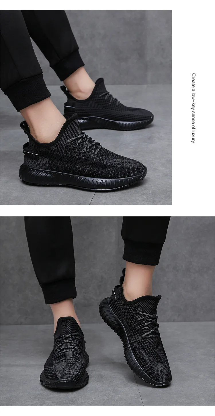 Men's and Women's Lightweight Breathable Fly-Knit Coconut Shoes - Large Size Casual Sports Sneakers for Summer - Couple Matching Style showcase 16