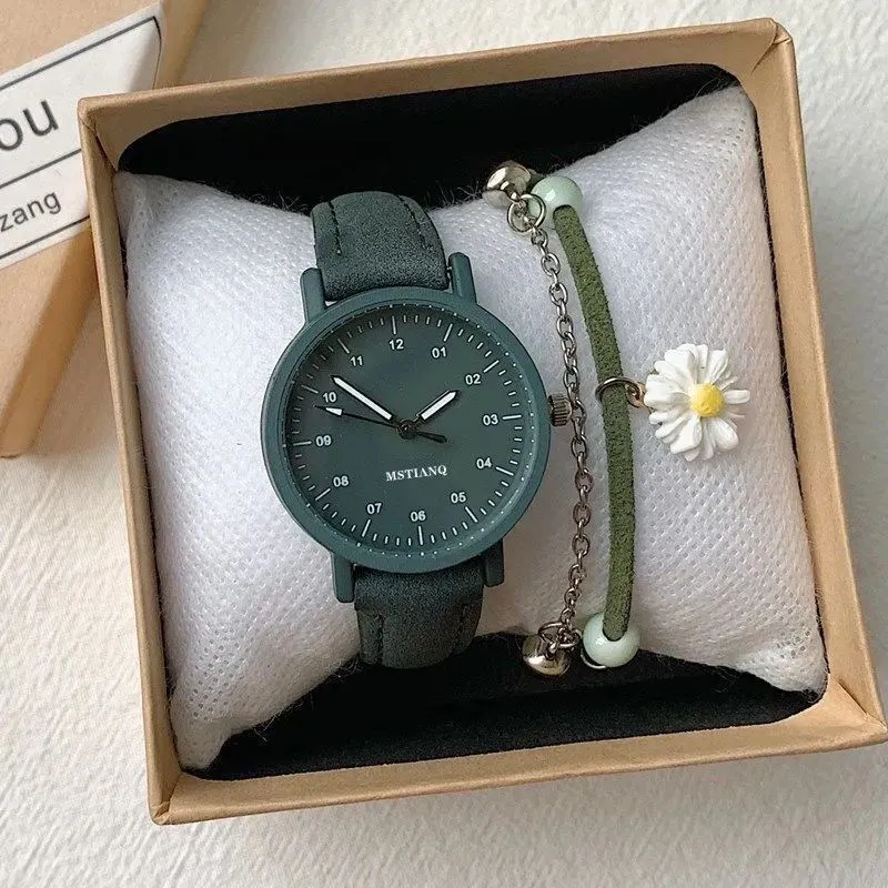 Elegant Korean Style Antique Mori Style Watch for Women and Teen Girls - Simple, Fresh, and Stylish Wristwatch thumbnail 2