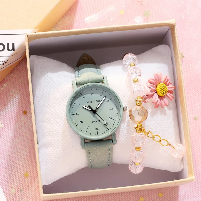 Elegant Korean Style Antique Mori Style Watch for Women and Teen Girls - Simple, Fresh, and Stylish Wristwatch showcase 7