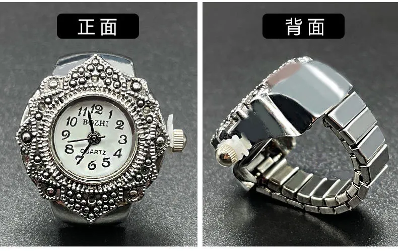 Elegant Quartz Finger Ring Watch for Men and Women - Unique Fashion Jewelry, Couple Watches, Wholesale Available showcase 5