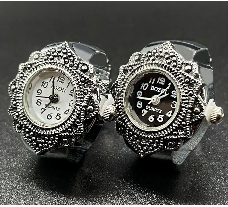 Elegant Quartz Finger Ring Watch for Men and Women - Unique Fashion Jewelry, Couple Watches, Wholesale Available showcase 3