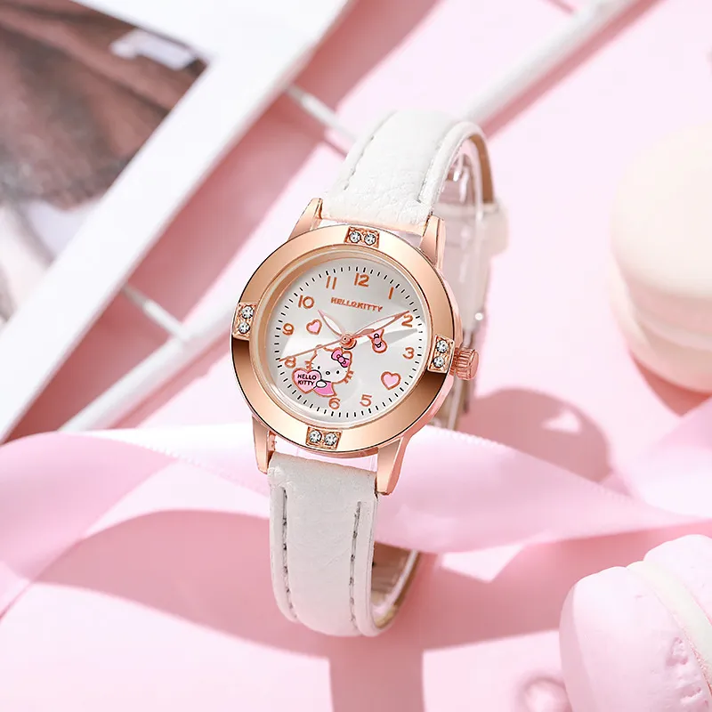 Women's Alloy Diamond Belt Quartz Watch - Sanrio Fashion Wristwatch for Girls, High School Students - Trendy Niche Design showcase 12