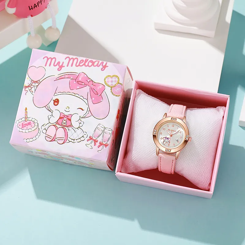 Women's Alloy Diamond Belt Quartz Watch - Sanrio Fashion Wristwatch for Girls, High School Students - Trendy Niche Design thumbnail 10
