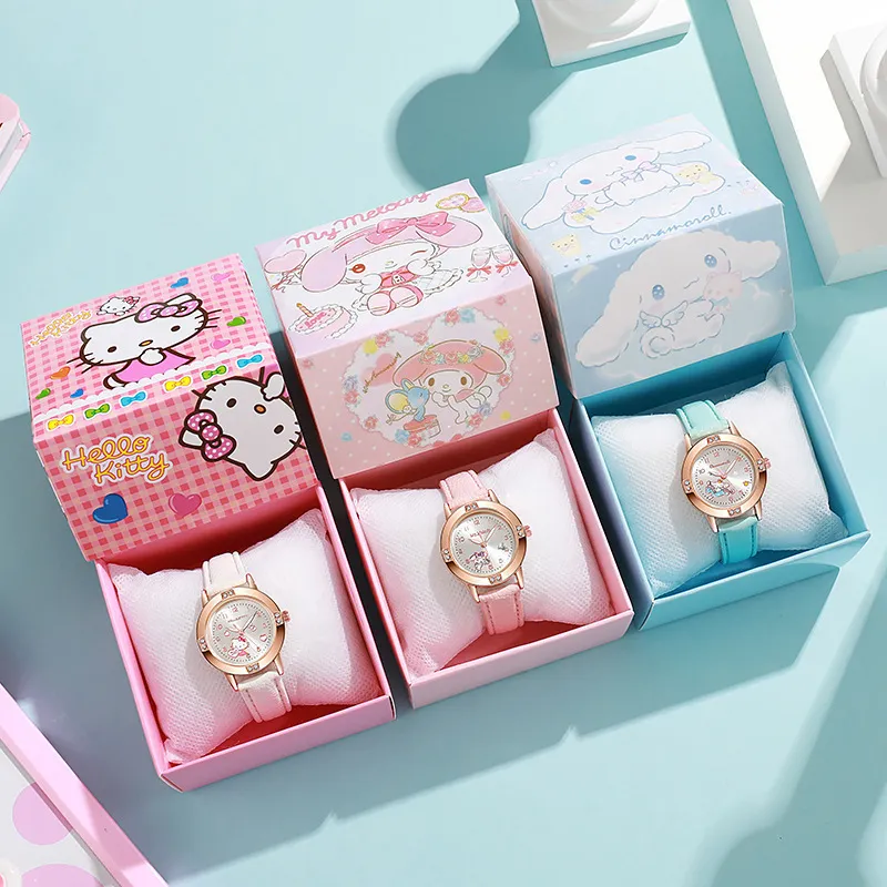 Women's Alloy Diamond Belt Quartz Watch - Sanrio Fashion Wristwatch for Girls, High School Students - Trendy Niche Design showcase 2