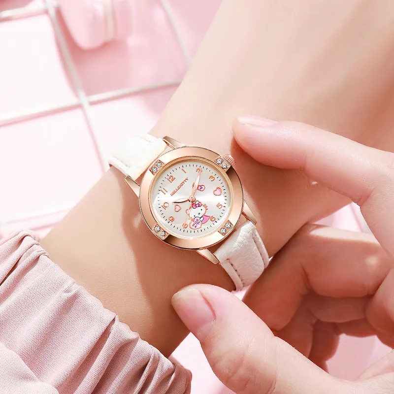 Women's Alloy Diamond Belt Quartz Watch - Sanrio Fashion Wristwatch for Girls, High School Students - Trendy Niche Design showcase 20