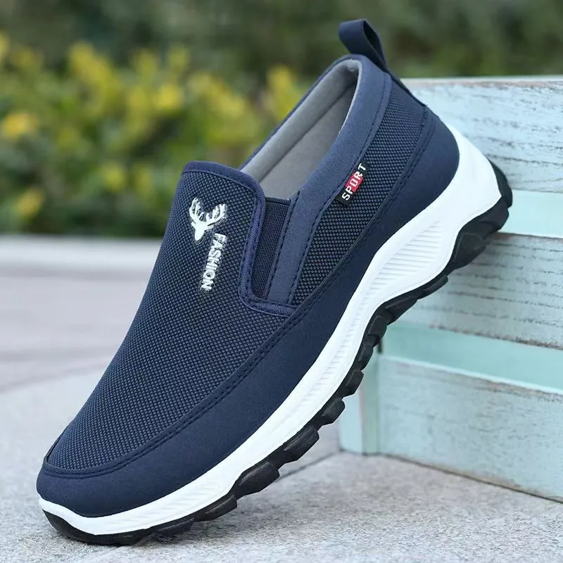 Men's Old Beijing Cloth Shoes - Spring Autumn Casual Shoes, Soft Sole Non-Slip, Low-Top Dad Shoes for Comfort and Style thumbnail 1
