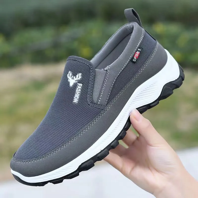 Men's Old Beijing Cloth Shoes - Spring Autumn Casual Shoes, Soft Sole Non-Slip, Low-Top Dad Shoes for Comfort and Style thumbnail 2