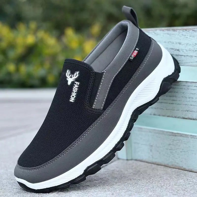 Men's Old Beijing Cloth Shoes - Spring Autumn Casual Shoes, Soft Sole Non-Slip, Low-Top Dad Shoes for Comfort and Style thumbnail 3