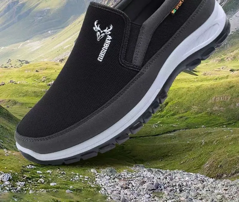 Men's Old Beijing Cloth Shoes - Spring Autumn Casual Shoes, Soft Sole Non-Slip, Low-Top Dad Shoes for Comfort and Style showcase 2