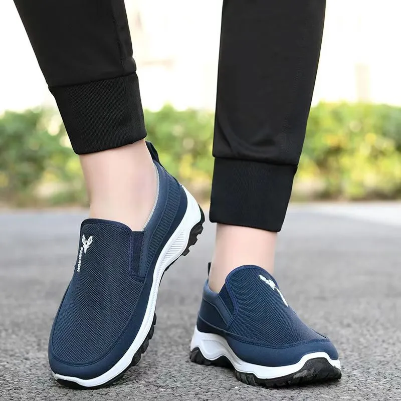 Men's Old Beijing Cloth Shoes - Spring Autumn Casual Shoes, Soft Sole Non-Slip, Low-Top Dad Shoes for Comfort and Style thumbnail 4