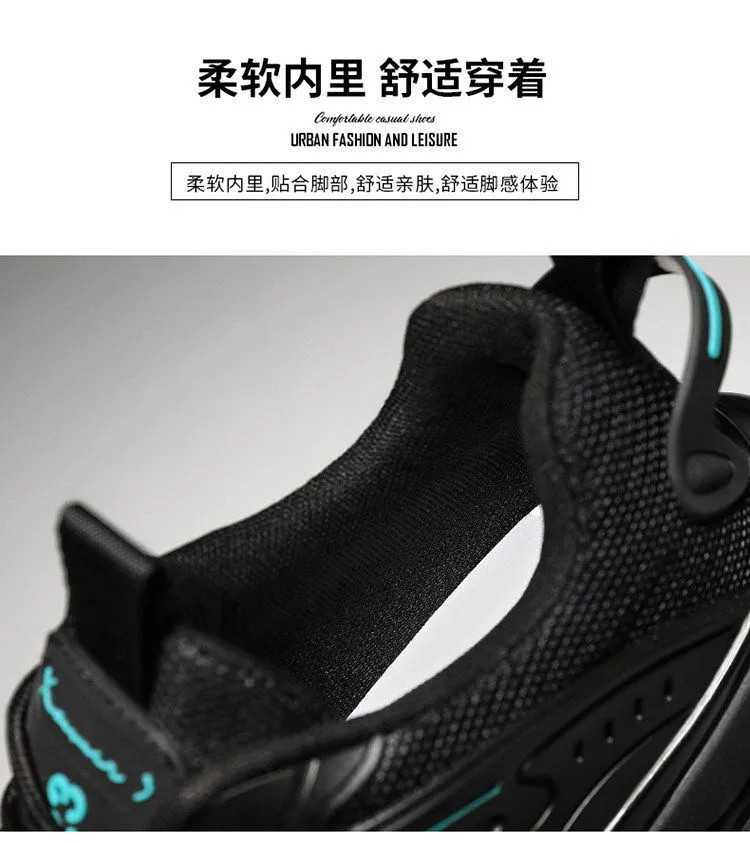 Men's Black Mesh Running Shoes - Lightweight Breathable Athletic Sneakers for Sports, Casual Wear, Thick Sole, Youth Style 2026 showcase 11