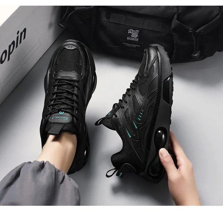 Men's Black Mesh Running Shoes - Lightweight Breathable Athletic Sneakers for Sports, Casual Wear, Thick Sole, Youth Style 2026 showcase 20