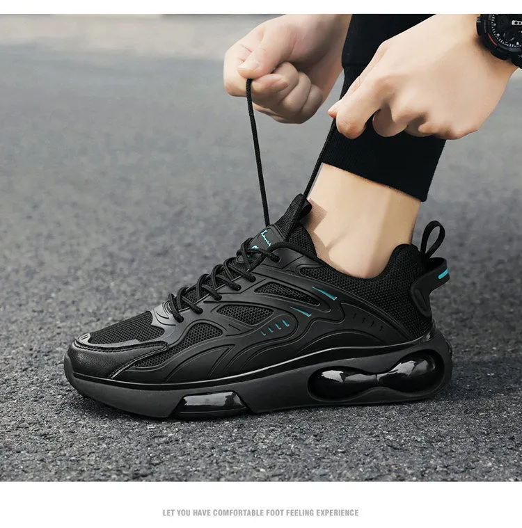 Men's Black Mesh Running Shoes - Lightweight Breathable Athletic Sneakers for Sports, Casual Wear, Thick Sole, Youth Style 2026 showcase 17