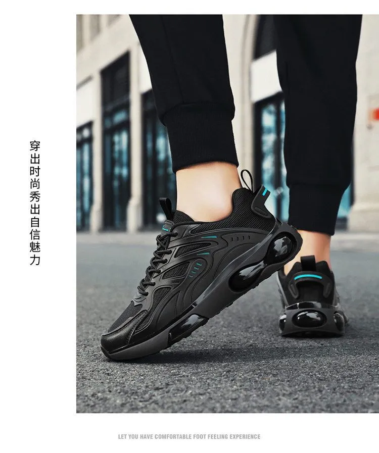Men's Black Mesh Running Shoes - Lightweight Breathable Athletic Sneakers for Sports, Casual Wear, Thick Sole, Youth Style 2026 showcase 16