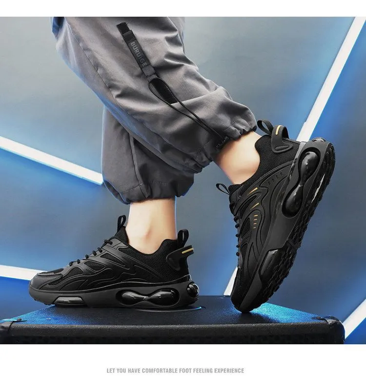Men's Black Mesh Running Shoes - Lightweight Breathable Athletic Sneakers for Sports, Casual Wear, Thick Sole, Youth Style 2026 showcase 14