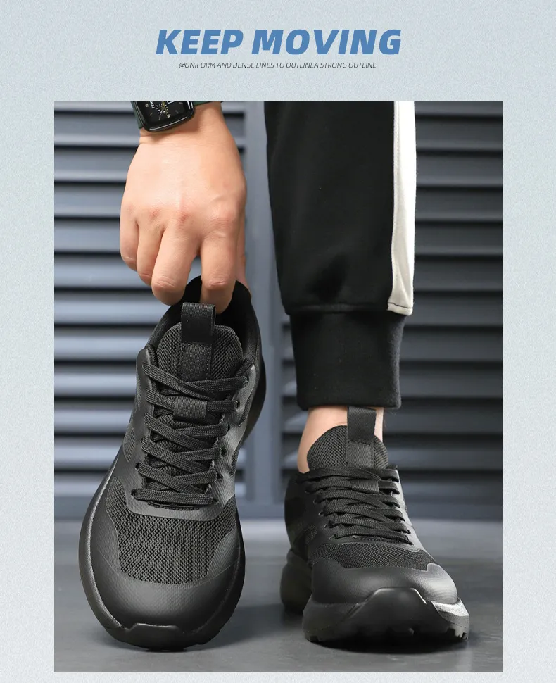 Men's Running Shoes - Comfortable Lightweight Lace-Up Sports Sneakers for Youth - Thick-Soled Rebound Design - Wholesale Foreign Trade Style showcase 13