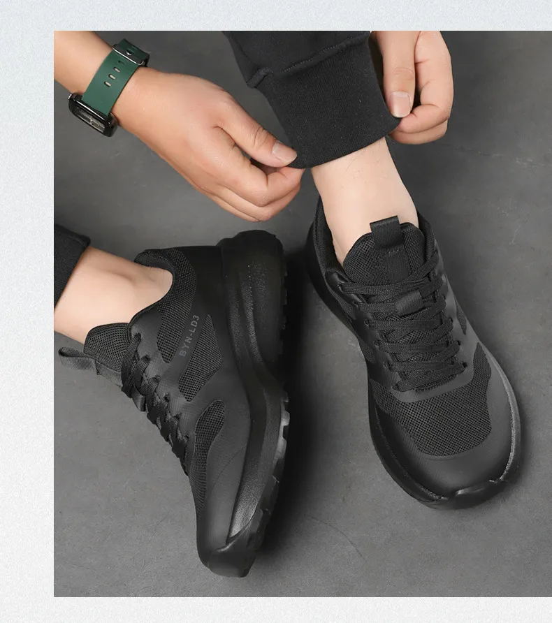 Men's Running Shoes - Comfortable Lightweight Lace-Up Sports Sneakers for Youth - Thick-Soled Rebound Design - Wholesale Foreign Trade Style showcase 14