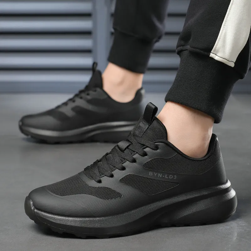 Men's Running Shoes - Comfortable Lightweight Lace-Up Sports Sneakers for Youth - Thick-Soled Rebound Design - Wholesale Foreign Trade Style thumbnail 2